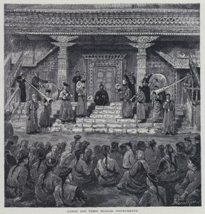 Lama e i loro strumenti musicali da Henry Sandham