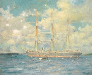 Una barca francese nella baia di Falmouth, 1902
