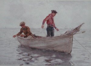 Ragazzi che pescano a Newlyn da Henry Scott Tuke