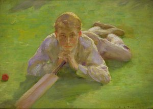 Henry Allen in abiti da cricket
