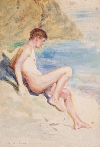 Il bagnante, 1910 da Henry Scott Tuke