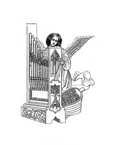 Angelo e organo, inizio XVI secolo da Henry Shaw