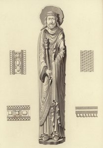 Clodoveo I, circa 1100, dalla Chiesa di Notre Dame De Corbeil da Henry Shaw