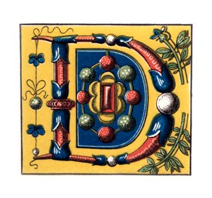 Lettera iniziale D da Henry Shaw