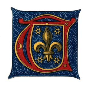 Lettera iniziale T, c16° secolo, 1843