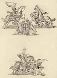 Cavalieri che combattono, circa 1260 da Henry Shaw