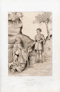 Lydgate presenta il suo libro al Conte di Salisbury, 1426 da Henry Shaw