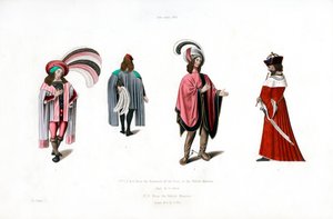 Abito maschile, c1480, 1843 da Henry Shaw