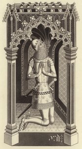 Il Principe Nero, circa 1355, dalla Cappella di Santo Stefano, Westminster