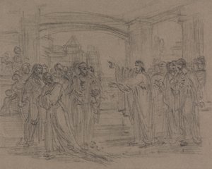 Cristo nel tempio da Henry Singleton