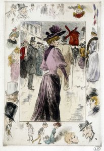 Donna davanti al Moulin Rouge da Henry Somm
