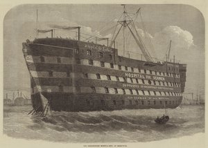 La nave ospedale Dreadnought, a Greenwich da Henry Spernon Tozer