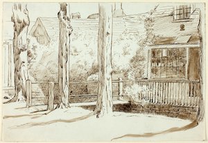 Casa e alberi secolari da Henry Stacy Marks