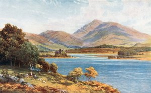 Castello di Kilchurn, Loch Awe, Argyllshire (litografia a colori)
