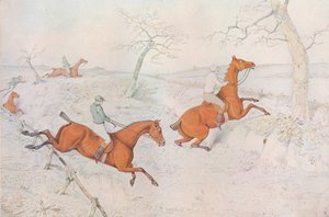 Una corsa a ostacoli: Attraversamento di un profondo burrone pericoloso da passare, 1827 da Henry Thomas Alken