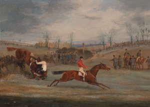 Scene da una corsa a ostacoli: Vicino al traguardo da Henry Thomas Alken