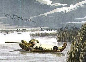 Slittino: Lavorare fino a una veglia, acquaforte di I. Clark, pub. da Thomas McLean