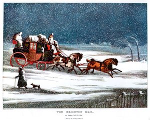 La posta di Brighton a Natale, 1836 1905 da Henry Thomas Alken