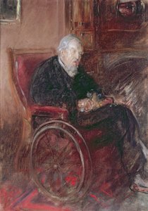 Il padre di Henry Tonk in sedia a rotelle da Henry Tonks