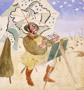 John Singer Sargent che dipinge da Henry Tonks