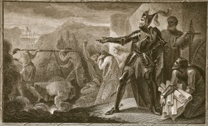 Edoardo I rimuove la pietra da Scone, inciso da Neagle, illustrazione da 