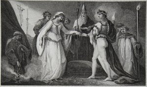 Matrimonio di Enrico I, inciso da Delatre, illustrazione da 