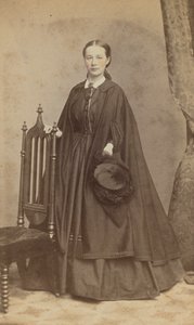 Ritratto carte-de-visite di Carrie N. Lacy, 1865 da Henry Ulke