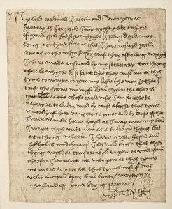 Facsimile di una lettera di Enrico VIII al cardinale Wolsey datata luglio 1518