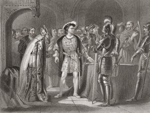 Lord Thomas Fitzgerald rinuncia alla sua fedeltà a Enrico VIII nel 1534, da 