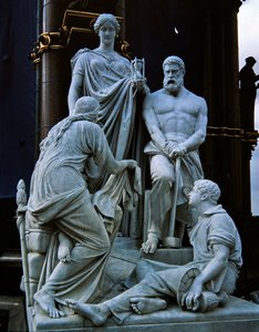 Manifatture, gruppo scultoreo del Memoriale di Albert, completato nel 1876 da Henry Weekes