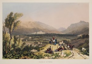 Pianure e città di Vitoria, da Schizzi di paesaggi nelle province basche della Spagna, con una selezione di musica nazionale, pub. 1838 da Henry Wilkinson