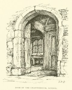 Porta della Certosa, Londra (incisione) da Henry William Brewer