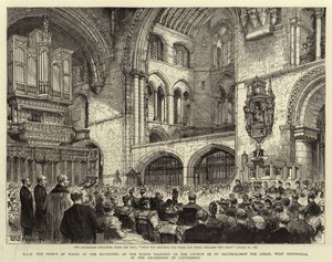 S.A.R. il Principe di Galles alla riapertura del Transepto Nord della Chiesa di San Bartolomeo il Grande, West Smithfield, dall