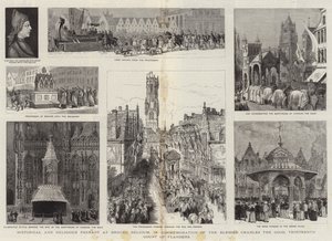 Pagina Storica e Religiosa a Bruges, Belgio, in Commemorazione del Beato Carlo il Buono, Tredicesimo Conte delle Fiandre