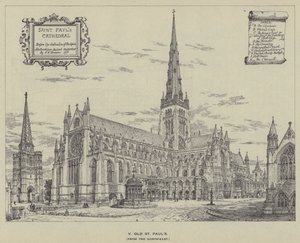 Vecchia St Pauls, dal nord-est da Henry William Brewer