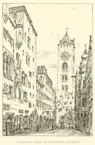 Rath-Haus, scena della conferenza, Ratisbona da Henry William Brewer