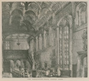 La sala dei banchetti, Crosby Hall, Londra da Henry William Brewer