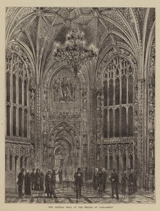 La Sala Centrale delle Case del Parlamento da Henry William Brewer