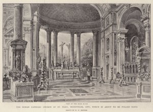 La Chiesa Cattolica Romana di Santa Maria, Moorfields, City, che sta per essere demolita da Henry William Brewer
