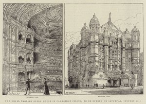Il Royal English Opera House a Cambridge Circus, da aprire sabato 31 gennaio da Henry William Brewer