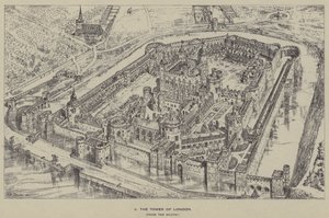 La Torre di Londra, dal sud da Henry William Brewer