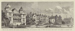 Vista del nuovo ospedale centrale progettato a Derby, la cui pietra angolare è stata posata da Sua Maestà la Regina giovedì scorso da Henry William Brewer