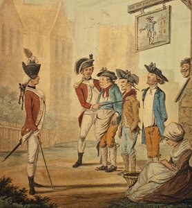"Reclute", pubblicato 1780 da Henry William Bunbury