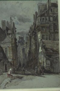 Scena di Strada, Vecchia Parigi da Henry William Burgess