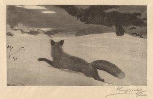 Inverno, la caccia alla volpe da Henry Wolf after Winslow Homer