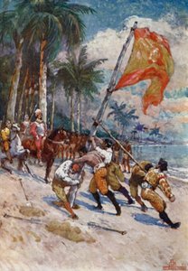 La bandiera spagnola in Florida da Henry after Sandham