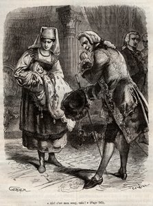 La nascita di Louise Auguste, Duchessa di Augustenborg (incisione) da Henry de Kock