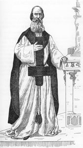 Ritratto di Pierre Eugene Ventras (1807-1875) (Pierre-Michel-Elijah) lavoratore che pretende di essere la reincarnazione del profeta Elia Disegno di Henry de Malvost da 
