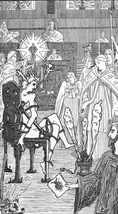 Rappresentazione di una cerimonia di esorcismo Disegno di Henry de Malvost da 