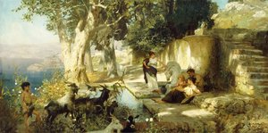 Pomeriggio soleggiato al pozzo da Henryk Siemieradzki